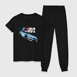 Пижама хлопковая женская BMW M Performance Motorsport, цвет: черный