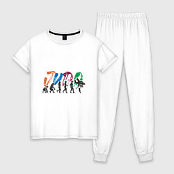 Пижама хлопковая женская Judo Evolution, цвет: белый