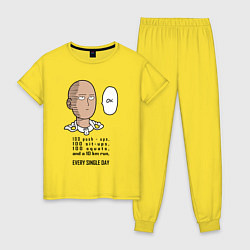 Женская пижама Список тренировки Сайтама One Punch-Man
