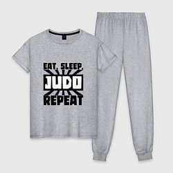 Женская пижама Eat, Sleep, Judo, Repeat