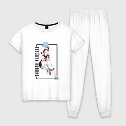 Пижама хлопковая женская Бакскетбол Куроко Тэцуя Куроко, цвет: белый