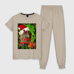 Женская пижама Капибара happy new year capybara новый год