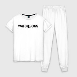 Пижама хлопковая женская Watch Dogs, цвет: белый