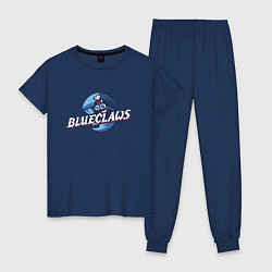 Пижама хлопковая женская Jersey shore Blue claws - baseball team, цвет: тёмно-синий