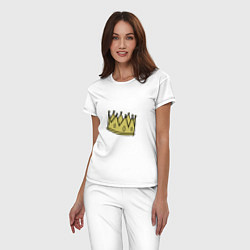 Пижама хлопковая женская Граффити царь, цвет: белый — фото 2