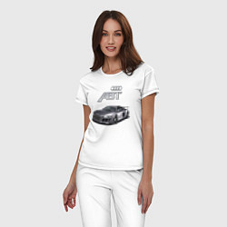 Пижама хлопковая женская Audi TT ABT autotuning, цвет: белый — фото 2
