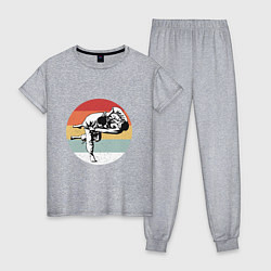 Пижама хлопковая женская Judo - Fighters, цвет: меланж