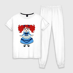 Пижама хлопковая женская Poppy Playtime doll 01, цвет: белый
