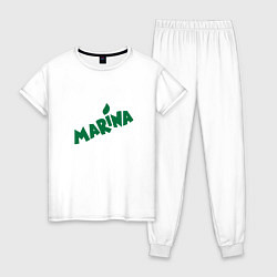 Пижама хлопковая женская Миринда Марина, цвет: белый