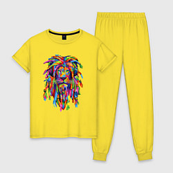 Пижама хлопковая женская Lion dreaD, цвет: желтый