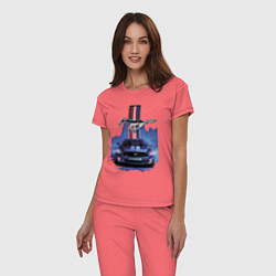 Пижама хлопковая женская Mustang - лучший среди равных!, цвет: коралловый — фото 2