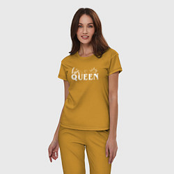 Пижама хлопковая женская His queen, цвет: горчичный — фото 2