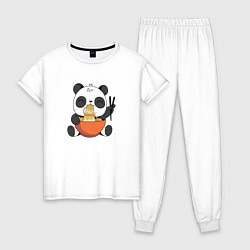 Женская пижама Cute Panda Eating Ramen