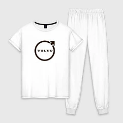 Пижама хлопковая женская Автомобильная марка Volvo, цвет: белый