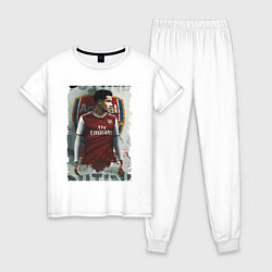 Пижама хлопковая женская Arsenal, England, цвет: белый