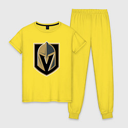 Пижама хлопковая женская Vegas Golden Knights , Вегас Голден Найтс, цвет: желтый