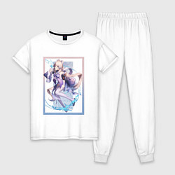 Пижама хлопковая женская Зеркало Кокоми, цвет: белый