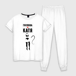 Пижама хлопковая женская Госпожа Катя, цвет: белый