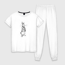 Пижама хлопковая женская Rabbit Piter, цвет: белый