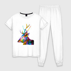 Женская пижама Цветной олень Colored Deer