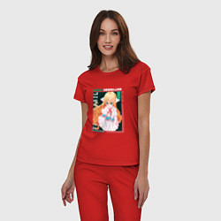 Пижама хлопковая женская Fairy Tail, Мавис Вермиллион, цвет: красный — фото 2