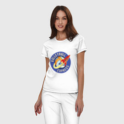 Пижама хлопковая женская Volleyball Express, цвет: белый — фото 2