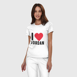 Пижама хлопковая женская I Love Jordan, цвет: белый — фото 2