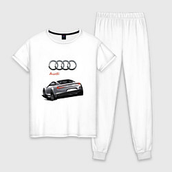 Пижама хлопковая женская Audi Prestige Concept, цвет: белый