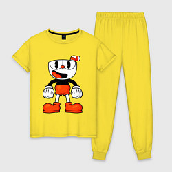 Женская пижама Cuphead красная чашечка