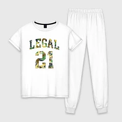 Пижама хлопковая женская Легально 21, цвет: белый