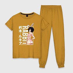 Пижама хлопковая женская Rabbit Rukia, цвет: горчичный
