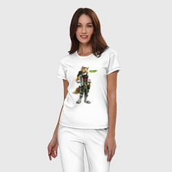 Пижама хлопковая женская Star Fox Zero Nintendo Hero Video game, цвет: белый — фото 2