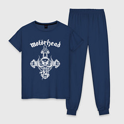 Пижама хлопковая женская Motorhead lemmy, цвет: тёмно-синий