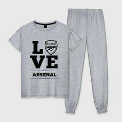 Пижама хлопковая женская Arsenal Love Классика, цвет: меланж