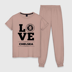 Пижама хлопковая женская Chelsea Love Классика, цвет: пыльно-розовый