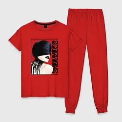 Пижама хлопковая женская Icon Scorpions, цвет: красный