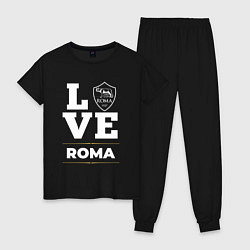 Пижама хлопковая женская Roma Love Classic, цвет: черный