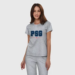 Пижама хлопковая женская PSG FC Classic, цвет: меланж — фото 2