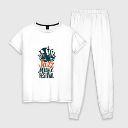 Пижама хлопковая женская Jazz - Festival, цвет: белый