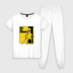 Пижама хлопковая женская Bender - Kill Bill, цвет: белый