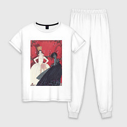 Пижама хлопковая женская Le Jour et La Nuit Две модницы, цвет: белый