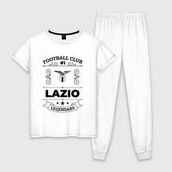 Пижама хлопковая женская Lazio: Football Club Number 1 Legendary, цвет: белый