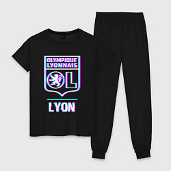 Женская пижама Lyon FC в стиле Glitch