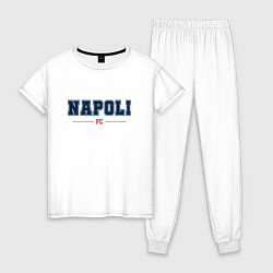 Пижама хлопковая женская Napoli FC Classic, цвет: белый