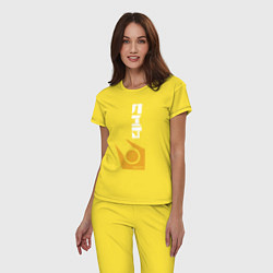 Пижама хлопковая женская City17 - half life, цвет: желтый — фото 2
