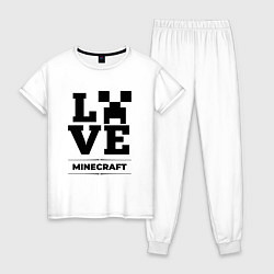 Женская пижама Minecraft love classic