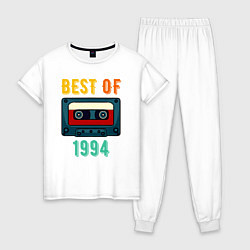 Пижама хлопковая женская Лучшее из 1994 аудиокассета, цвет: белый