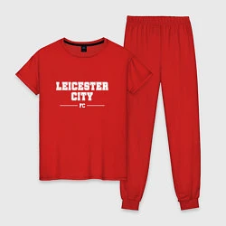 Пижама хлопковая женская Leicester City football club классика, цвет: красный