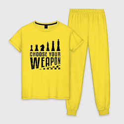 Женская пижама Шахматы - выберите свое оружие