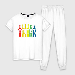 Женская пижама Думай - шахматные фигуры
